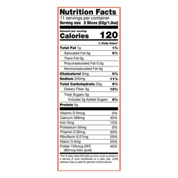 Nature's Own Whitewheat Sliced Bread, 20 oz