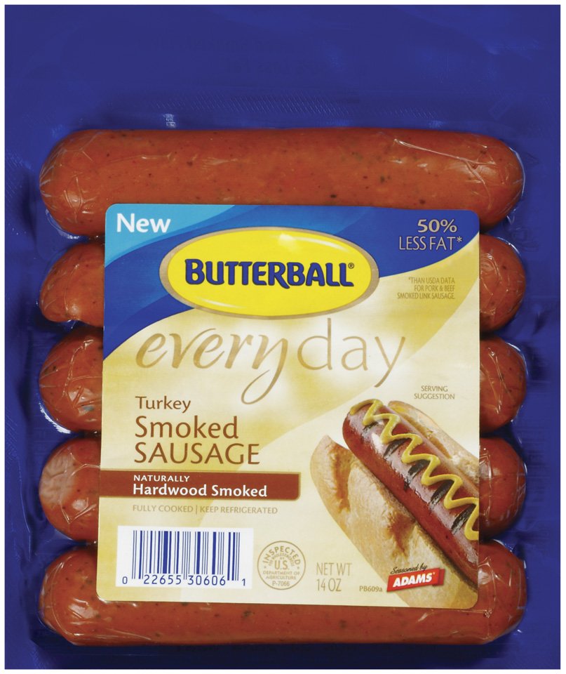 Butterball Turkey Smoked Sausage Links Shop Sausage At H E B