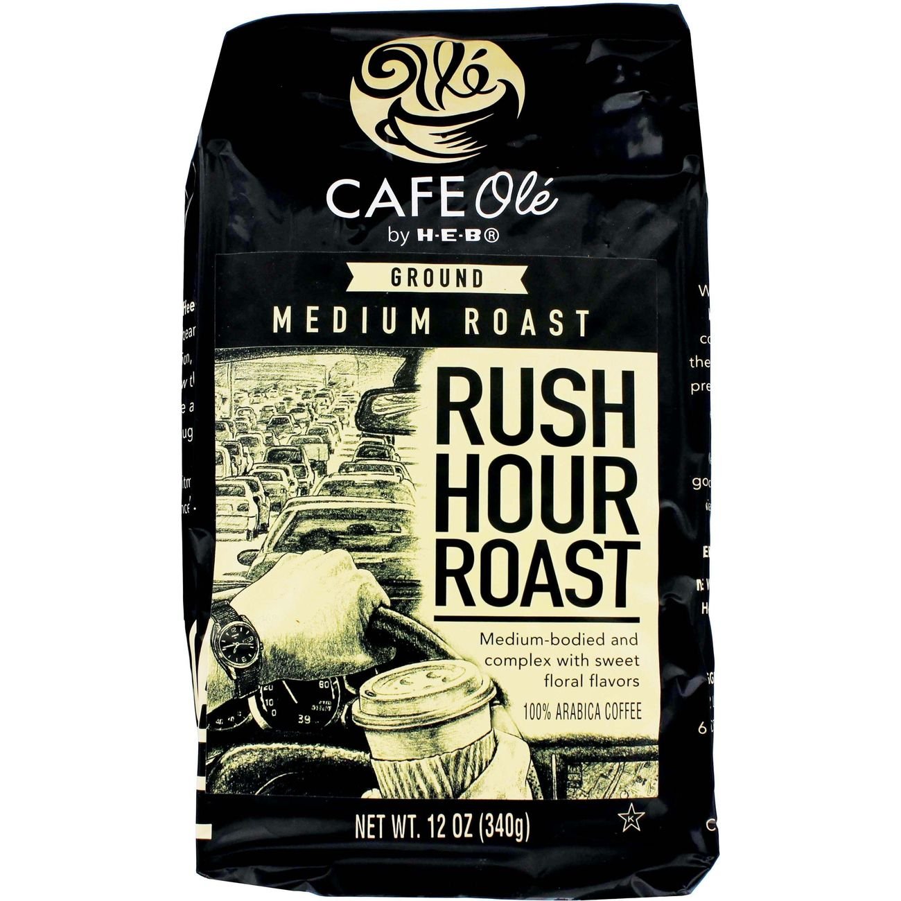 CAFE Olé By H-E-B Medium Roast Rush Hour Roast Ground Coffee - Shop ...