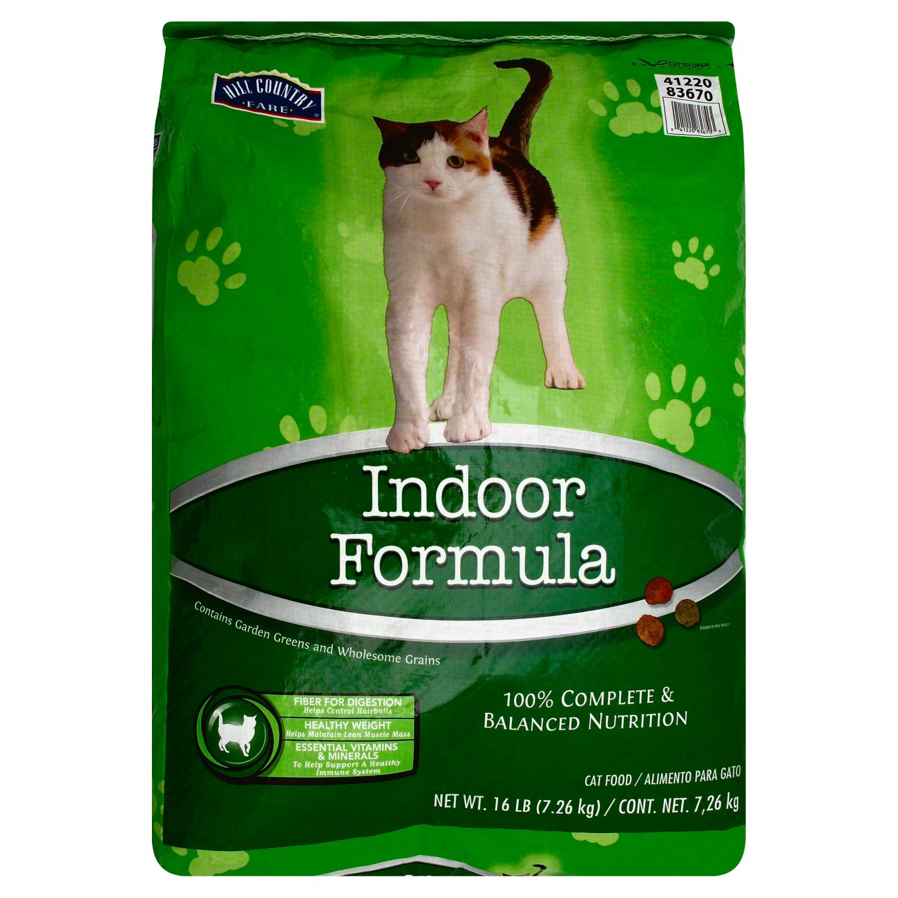 Indoor cat food green hot sale bag