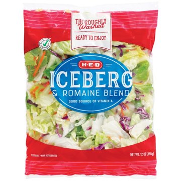 H-E-B Iceberg & Romaine Lettuce Salad Blend, 12 oz