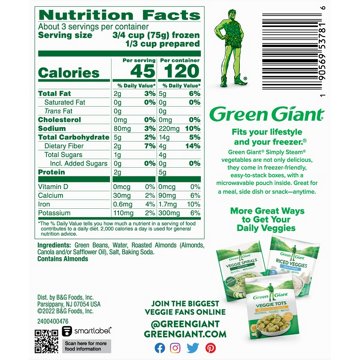 Green Giant Green Beans & Almonds - No Sauce, 7.5 oz