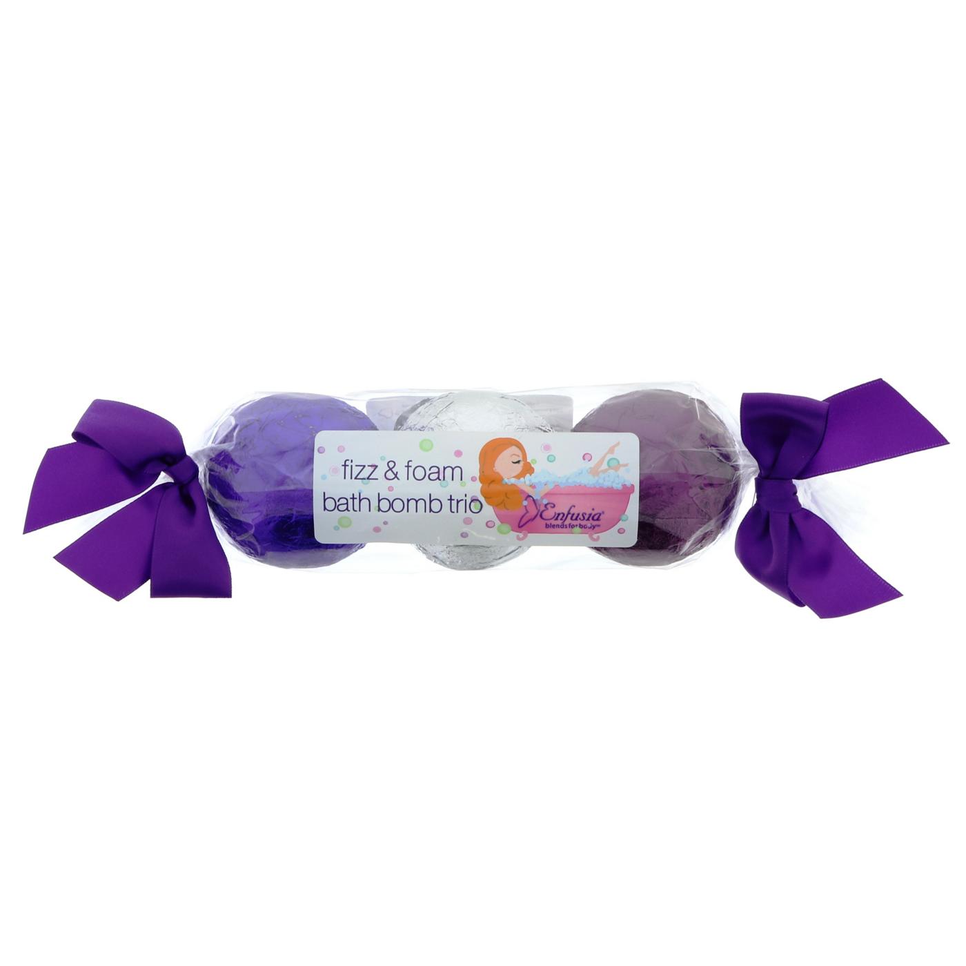 Enfusia Fizz and Foam Bath Bomb Trio, Assorted Colors; image 2 of 4