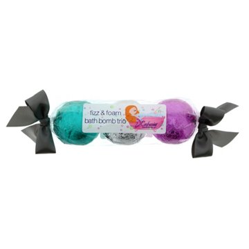 Enfusia Fizz and Foam Bath Bomb Trio, Assorted Colors, EACH