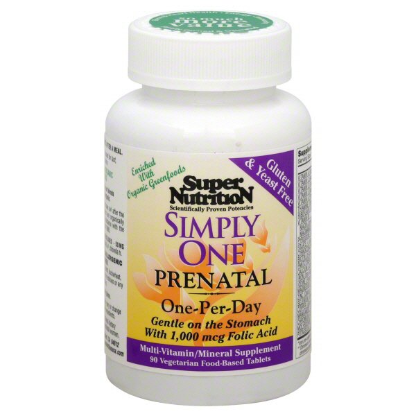 Super Nutrition Simply One Prenatal MultiVitamin Vegetarian Tablets