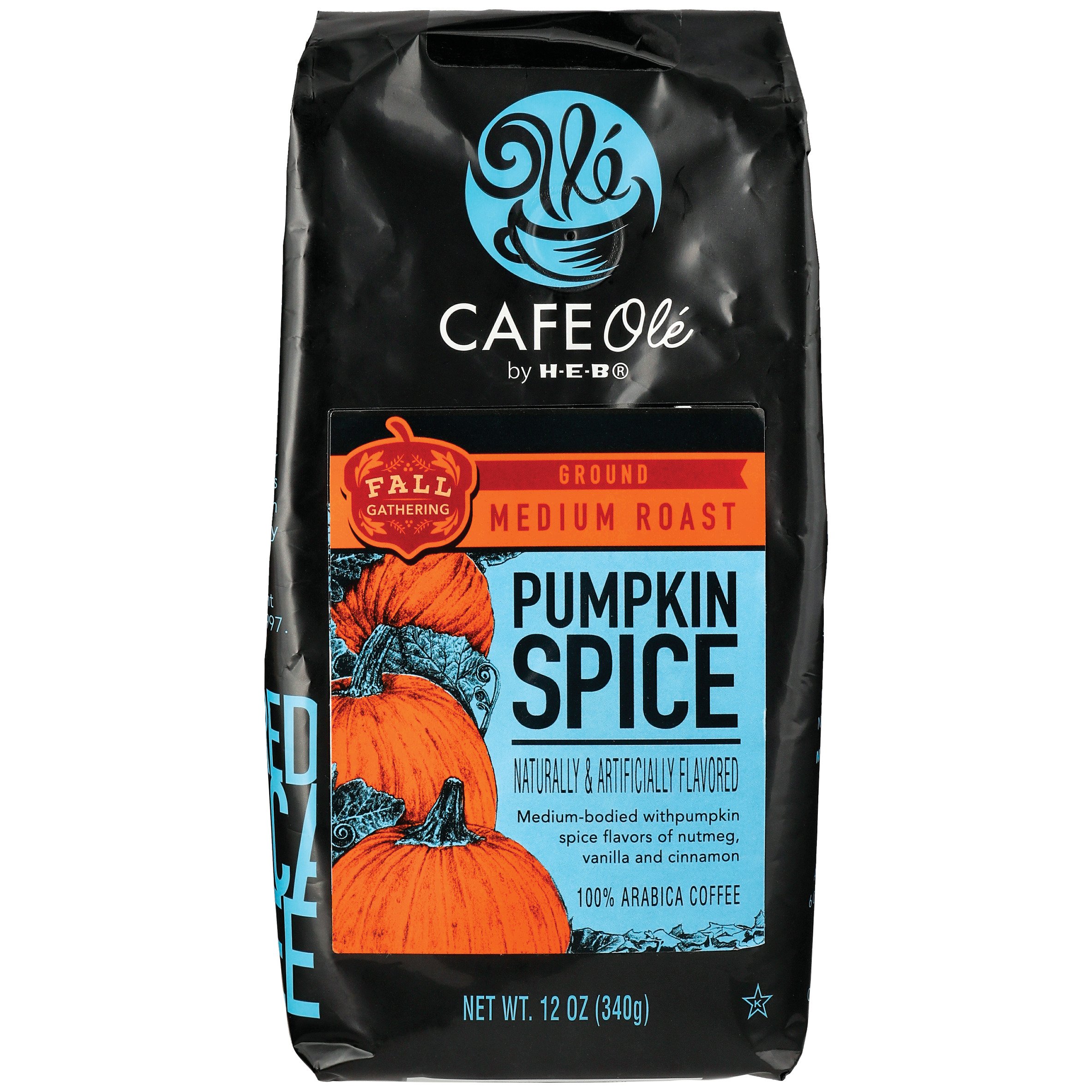 Cafe Ole By H-E-B Pumpkin Spice Medium Roast Ground Coffee - Shop ...