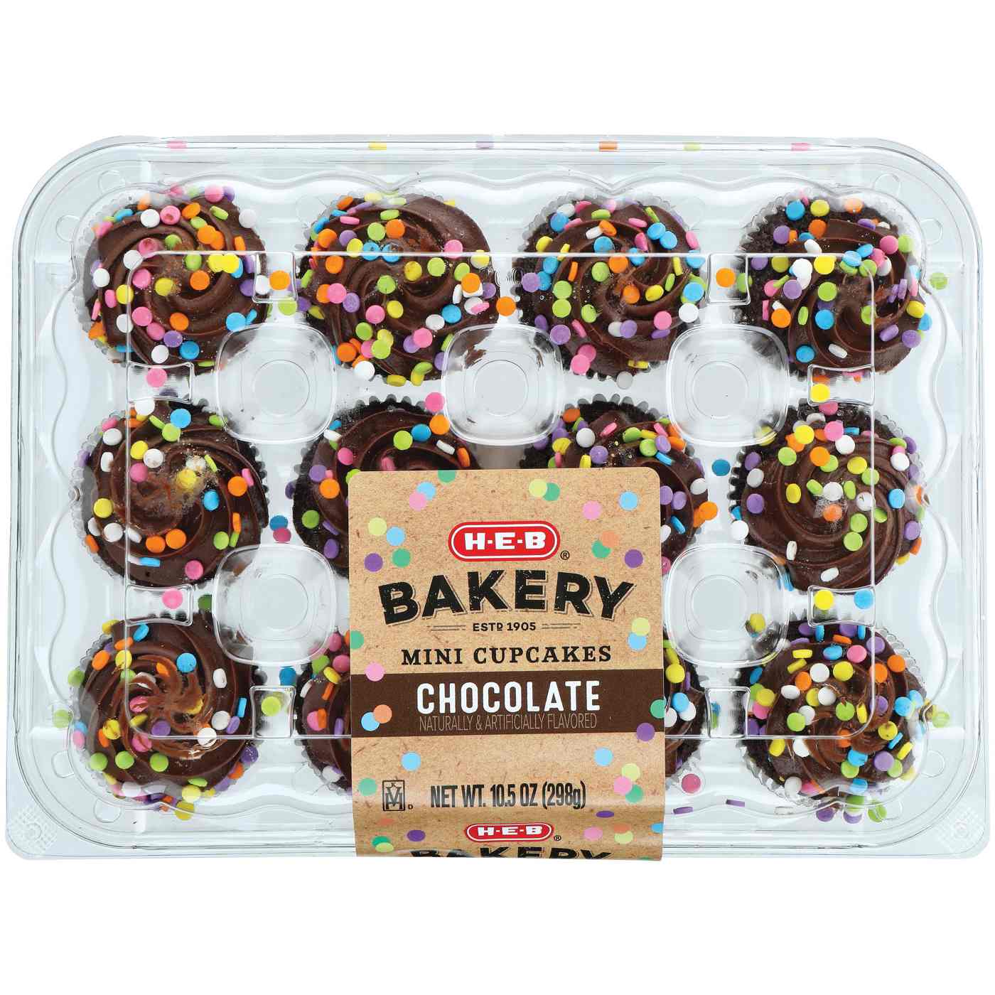 H-E-B Bakery Mini Cupcakes - Chocolate; image 1 of 2