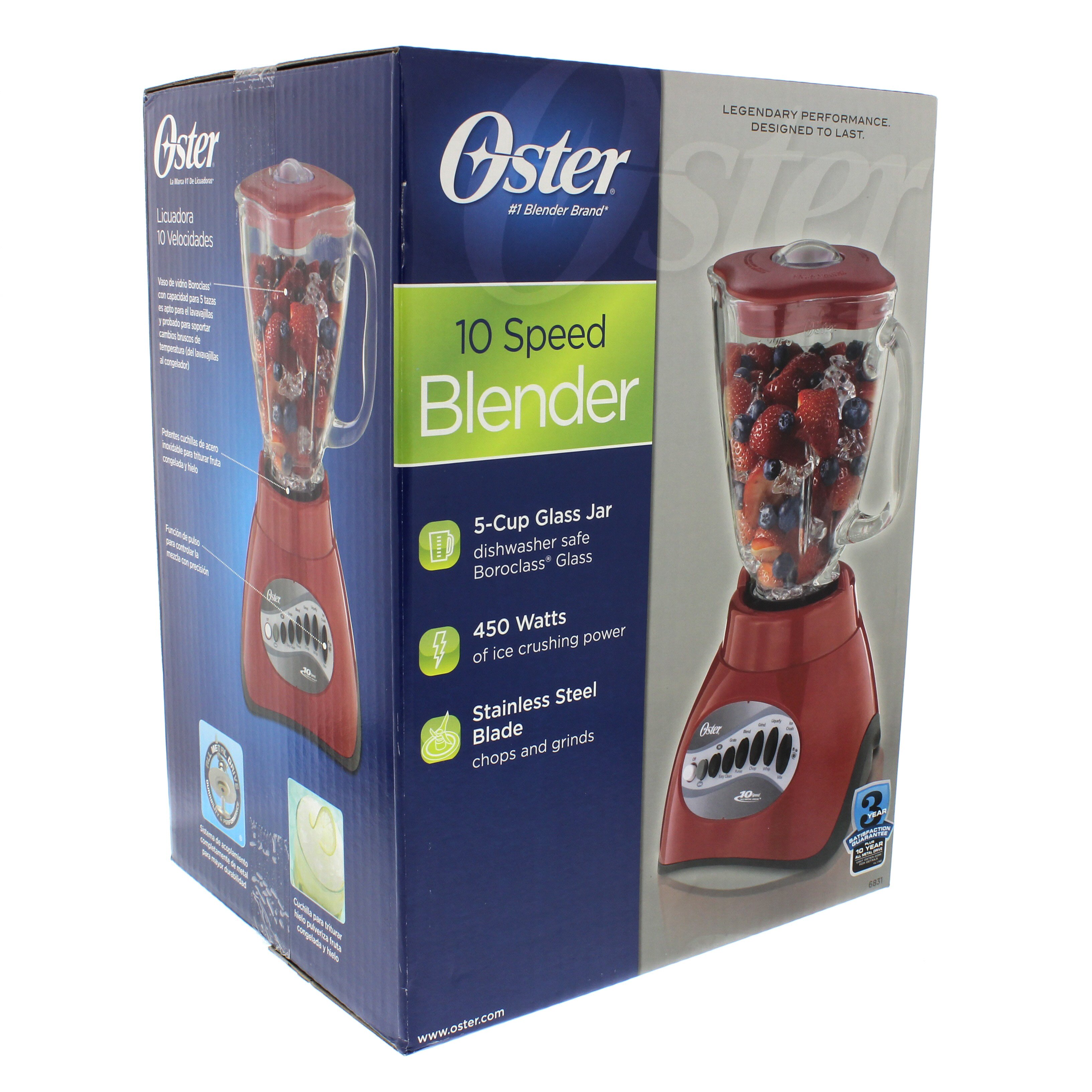 Oster 10 Speed Red Blender Shop Blenders & mixers at HEB