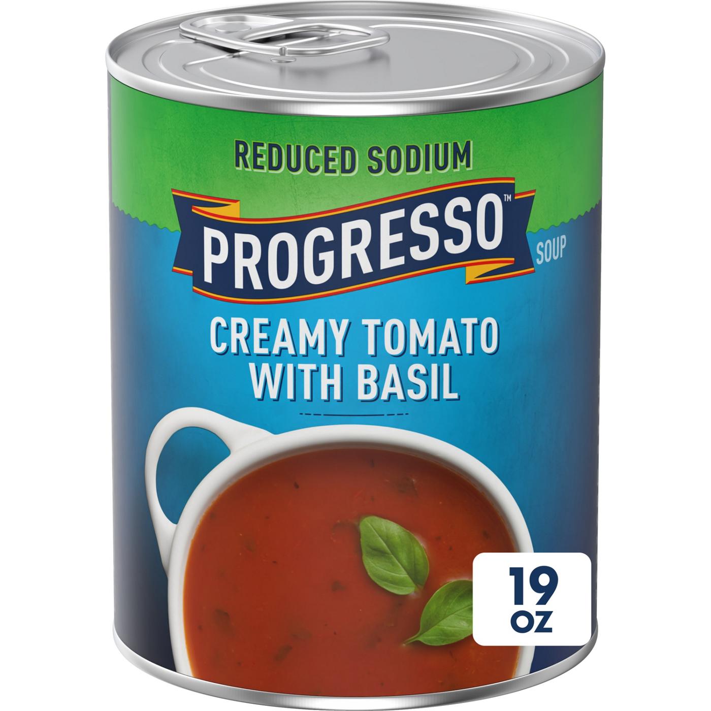 Progresso Reduced Sodium Creamy Tomato Basil Soup; image 1 of 4
