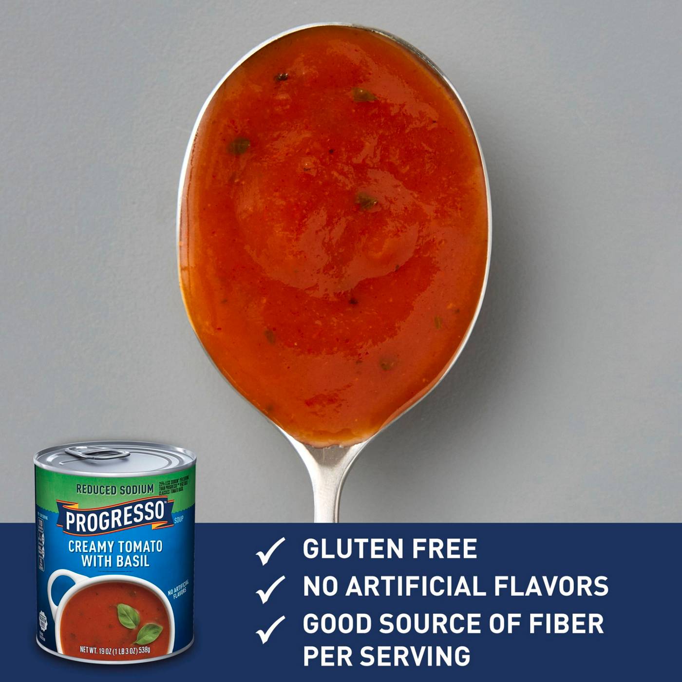 Progresso Reduced Sodium Creamy Tomato Basil Soup; image 3 of 4