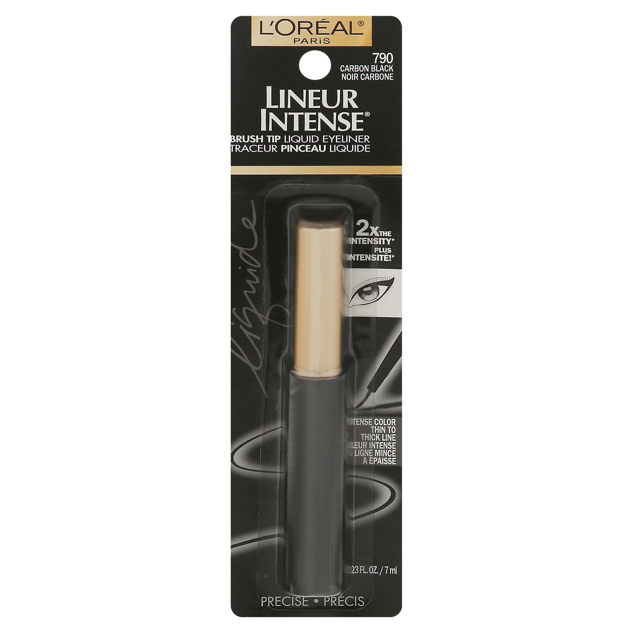 L'Oreal Paris Lineur Intense Brush Tip Liquid Eyeliner, Carbon Black