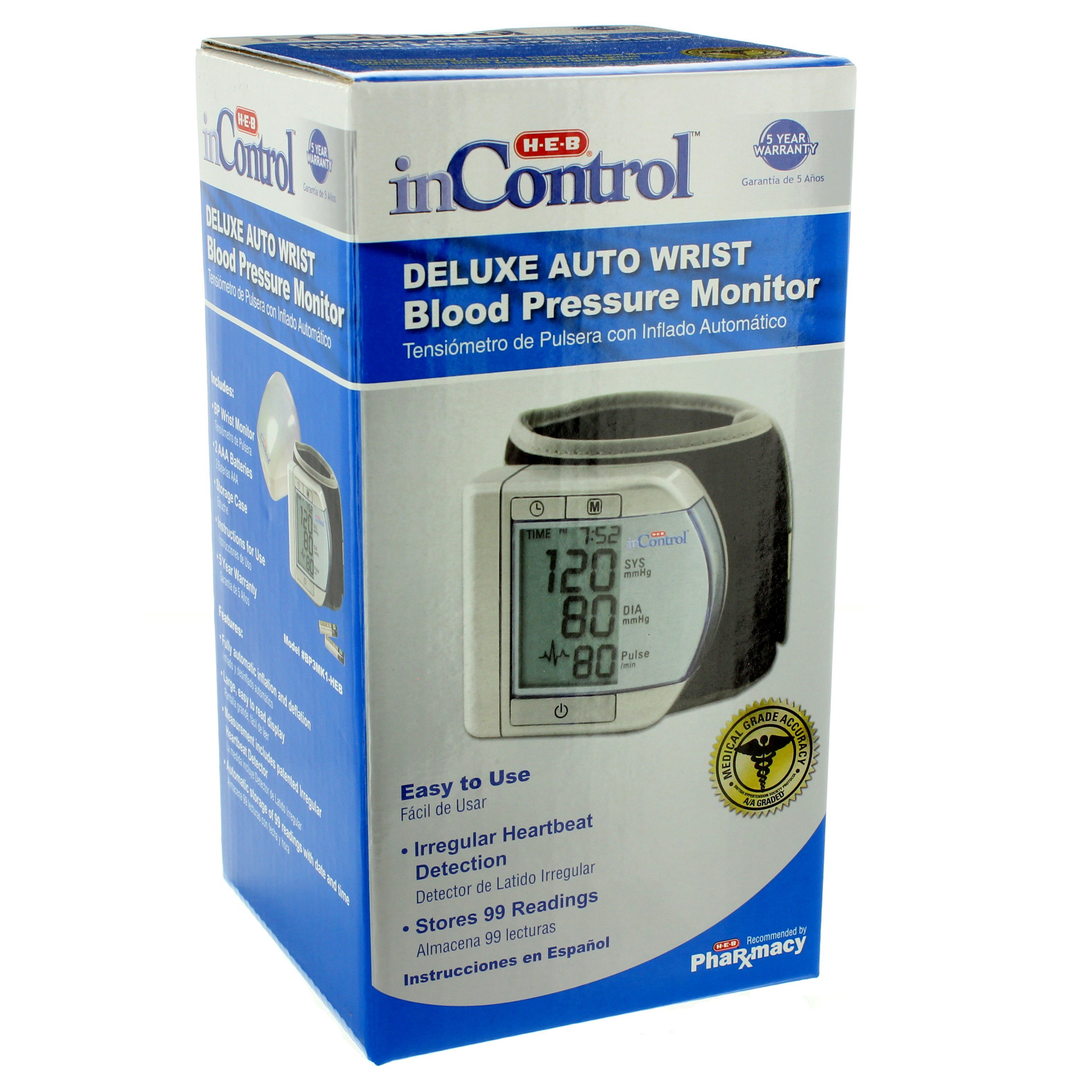 HEB InControl Fully Automatic Wrist Blood Pressure Monitor Shop