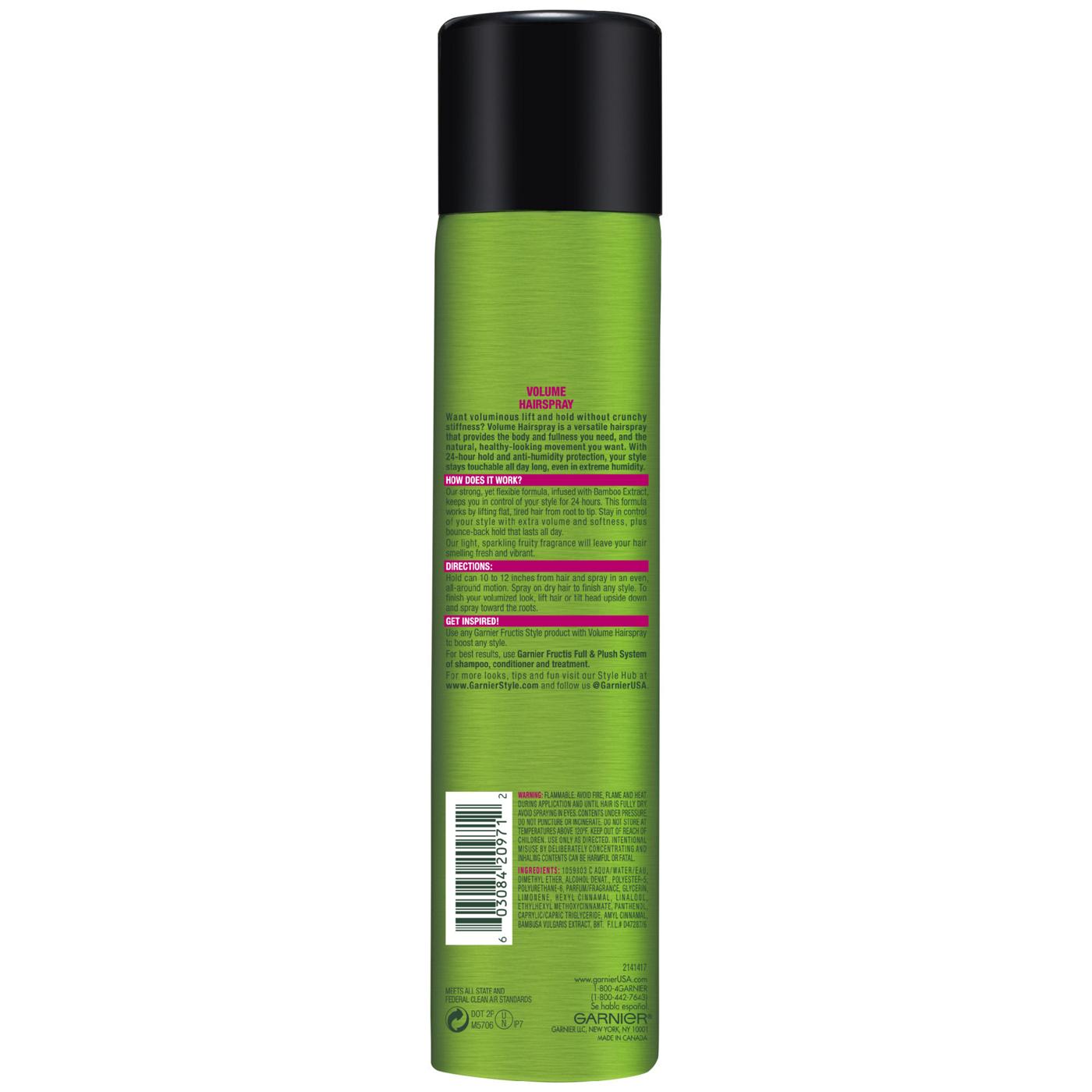 Garnier Fructis Style Volume Hair Spray; image 2 of 2