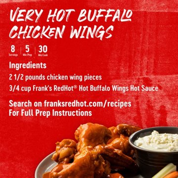 Frank's RedHot Hot Buffalo Wings Hot Sauce, 12 fl oz