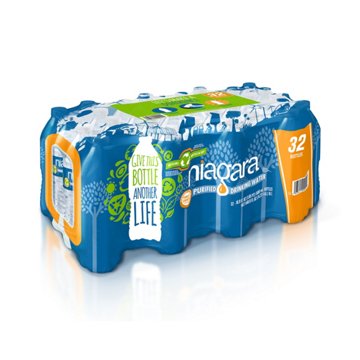 Niagara Purified Drinking Water 32 pk Bottles, 16.9 oz