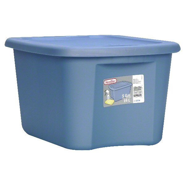 Sterilite Storage Tote with Lid - Cement Gray - Shop Storage Bins at H-E-B