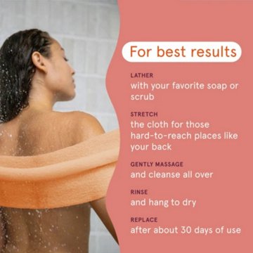 Cleanlogic Bath & Body Exfoliating Stretch Cloth