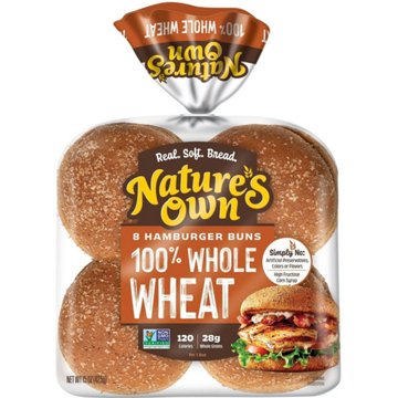 Nature's Own 100% Whole Wheat Hamburger Buns