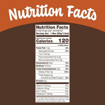 Nature's Own 100% Whole Wheat Hamburger Buns