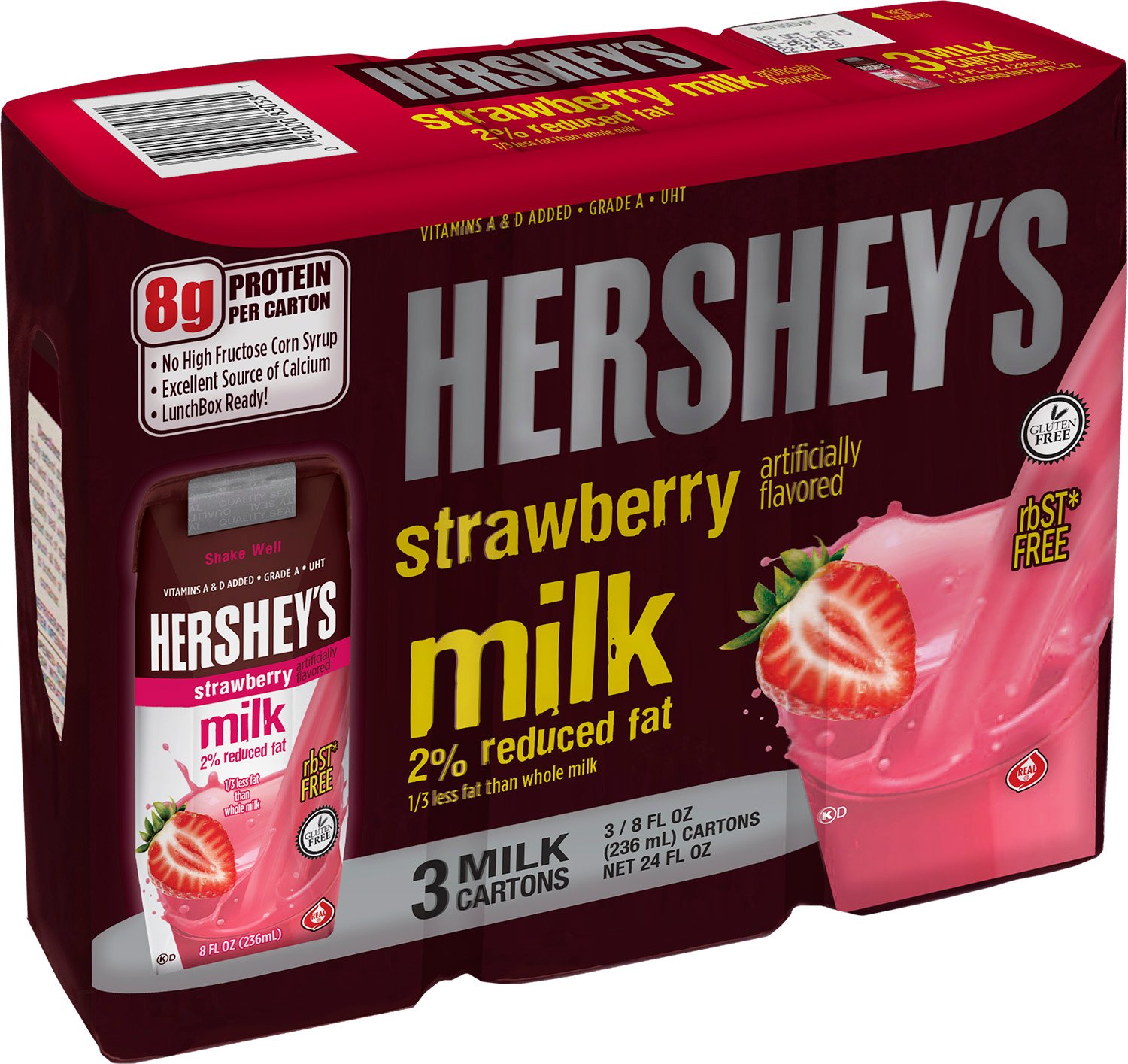 Hershey's Shelf Stable Strawberry 2 Reduced Fat Milk Shop Milk at HEB