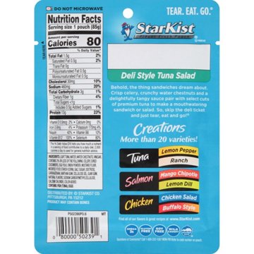 StarKist Tuna Creations Deli Style Tuna Salad, 3 oz