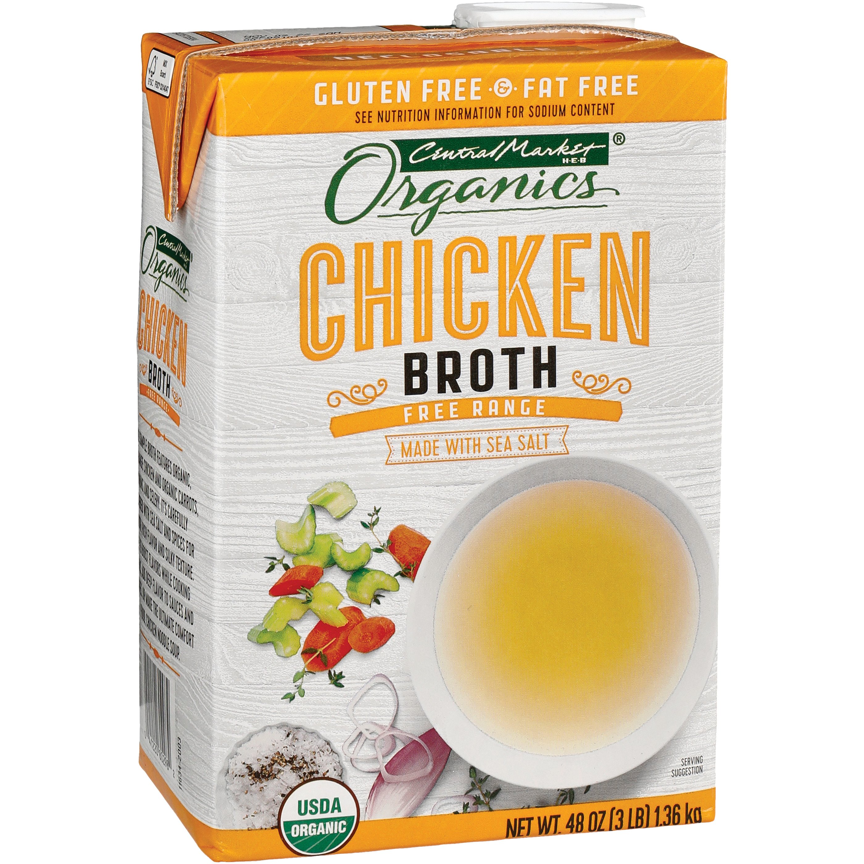 Central Market Organics Free Range Chicken Broth Shop Broth
