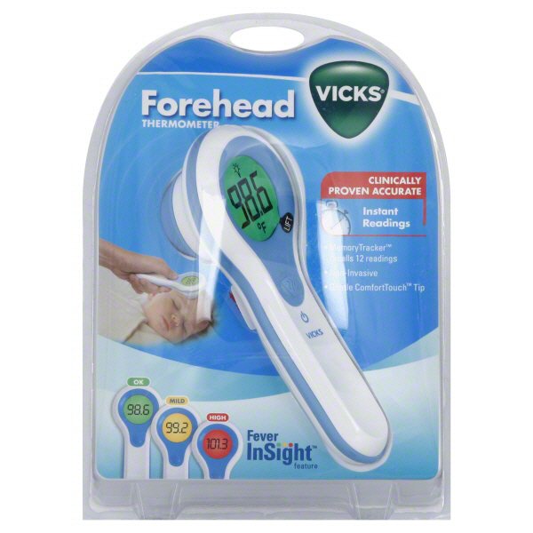 Vicks Forehead Thermometer Fever Insight Feature - Shop Medicines &  Treatments at H-E-B