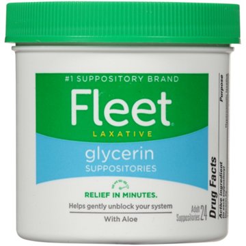 Fleet Laxative Glycerin Suppositories, 24 ct