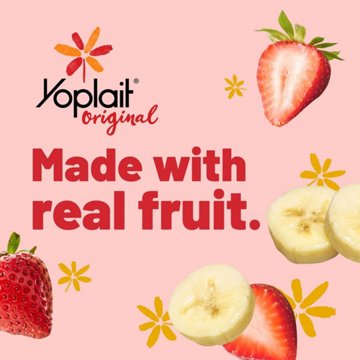 Yoplait Original Low-Fat Strawberry & Strawberry Banana Yogurt, 8 ct
