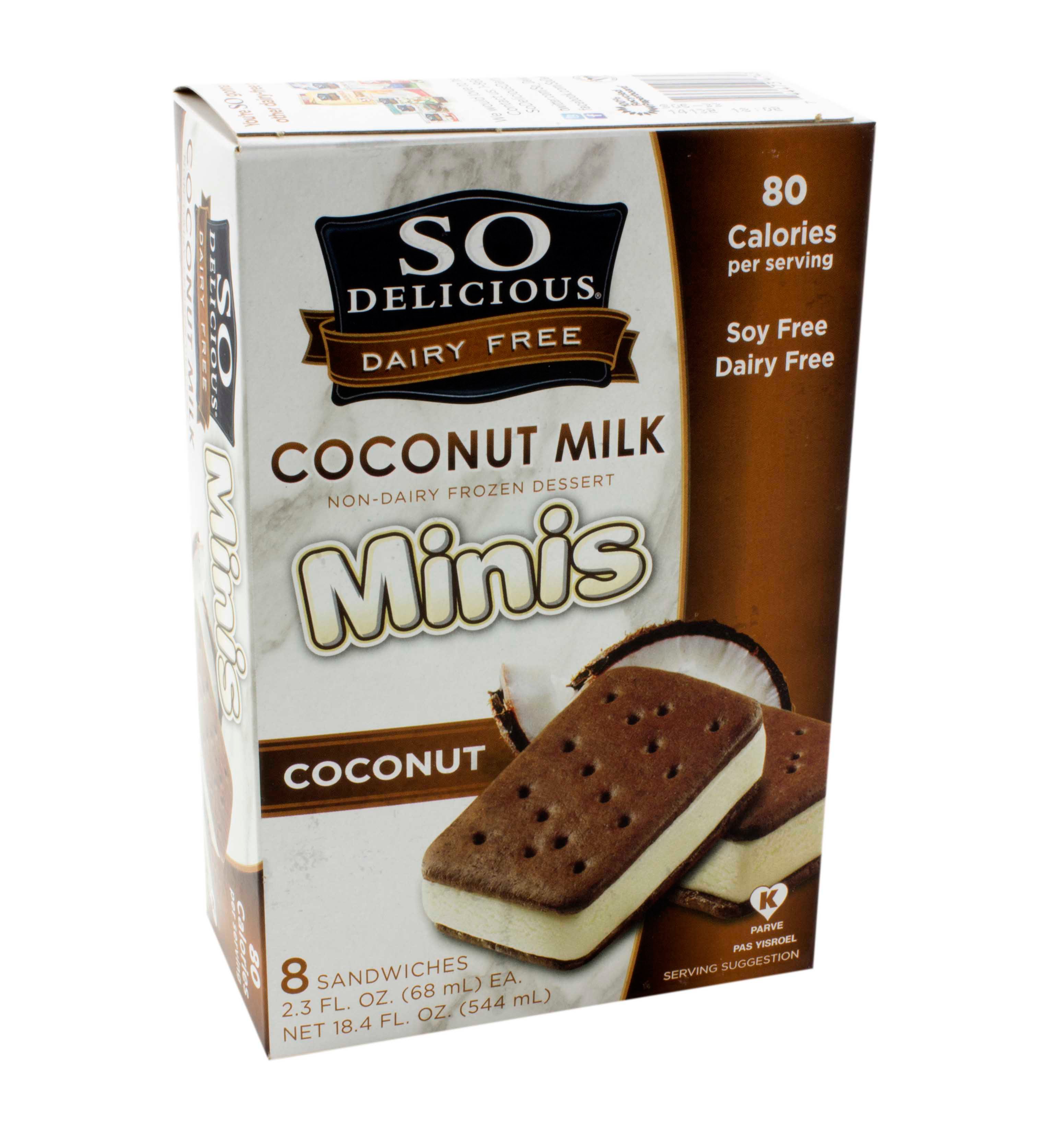 So Delicious Coconut Milk Coconut Vegan Mini Sandwich Shop Cones