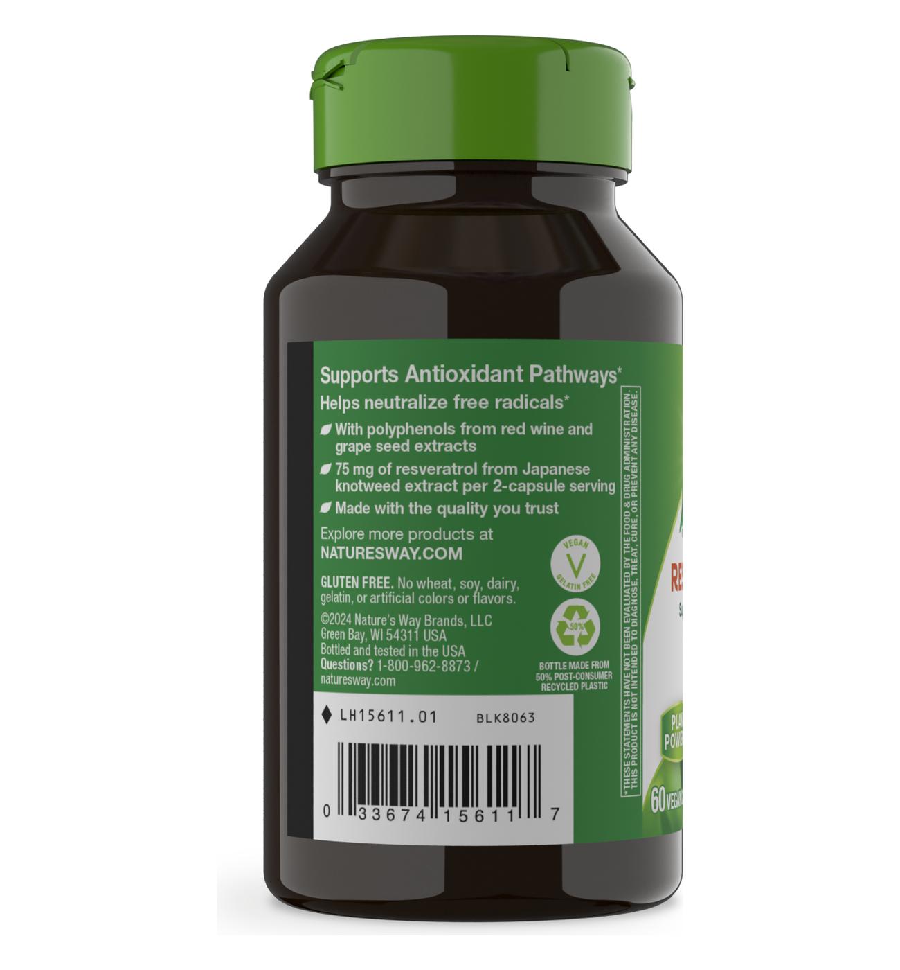 Nature's Way Resveratrol Capsules; image 2 of 3