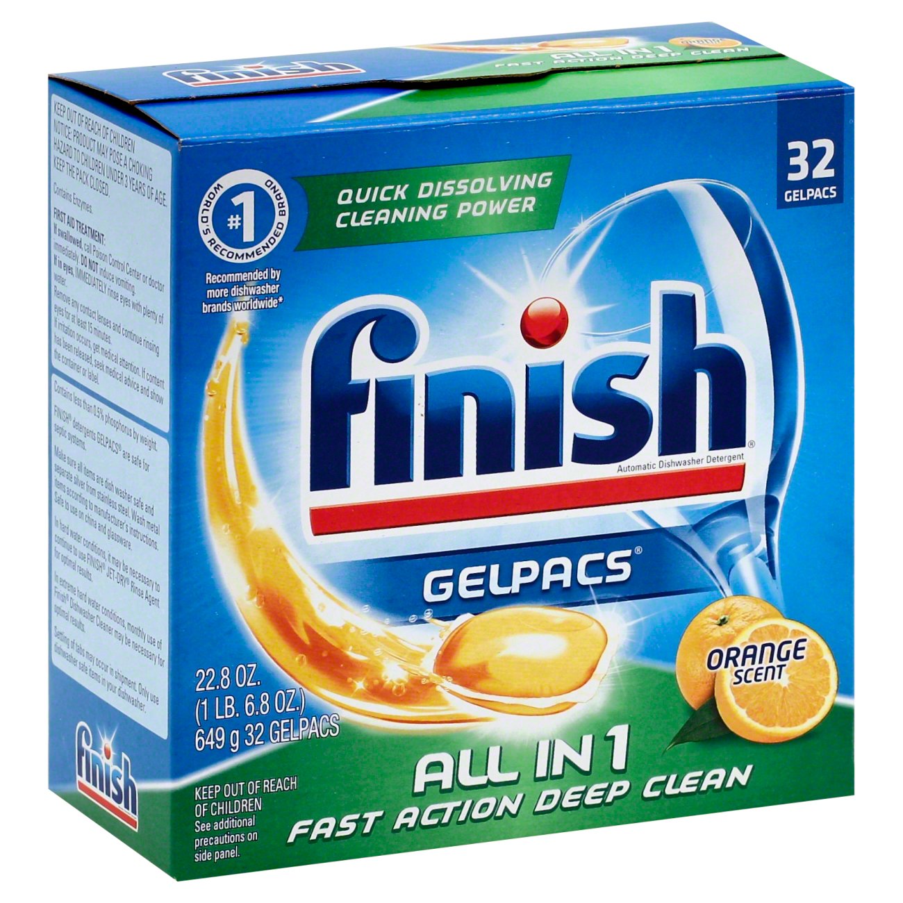 Finish Orange Scent Automatic Dishwasher Detergent Gelpacs Shop Dish