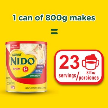 Nido Kinder Toddler Milk Beverage Powder Mix for 1+ Years, 47 Servings