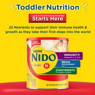 Nido Kinder Toddler Milk Beverage Powder Mix for 1+ Years, 47 Servings