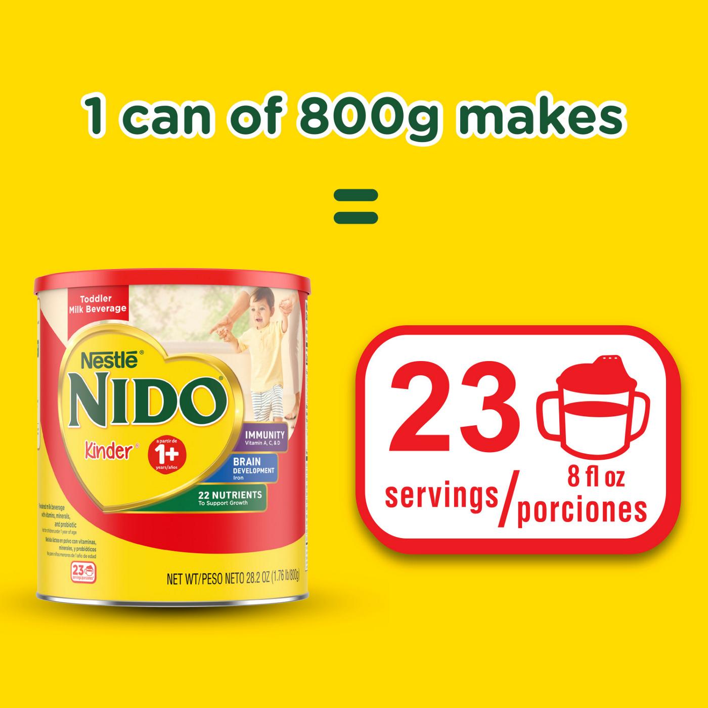 Nido Kinder Toddler Milk Beverage Powder Mix for 1+ Years, 47 Servings; image 6 of 7