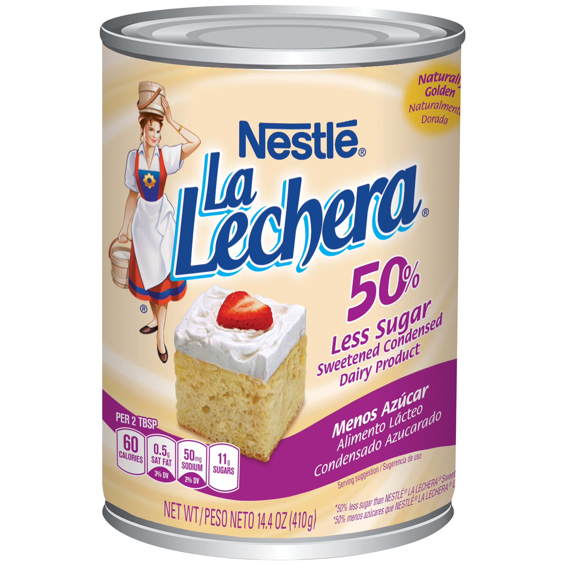 Nestlé La Lechera - leche condensada semidesnatada - 50 sobres x