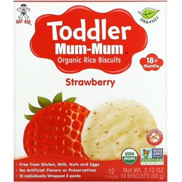Toddler Mum-Mum Organic Rice Biscuits - Strawberry