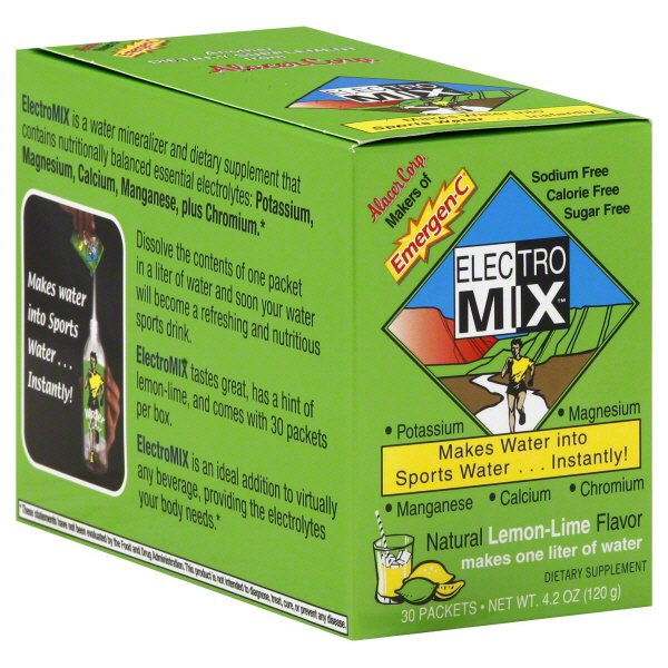 Alacer Corp. Electro Mix Sports Water Mix LemonLime