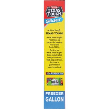 H-E-B Texas Tough Slider Gallon Freezer Bags, 13 ct
