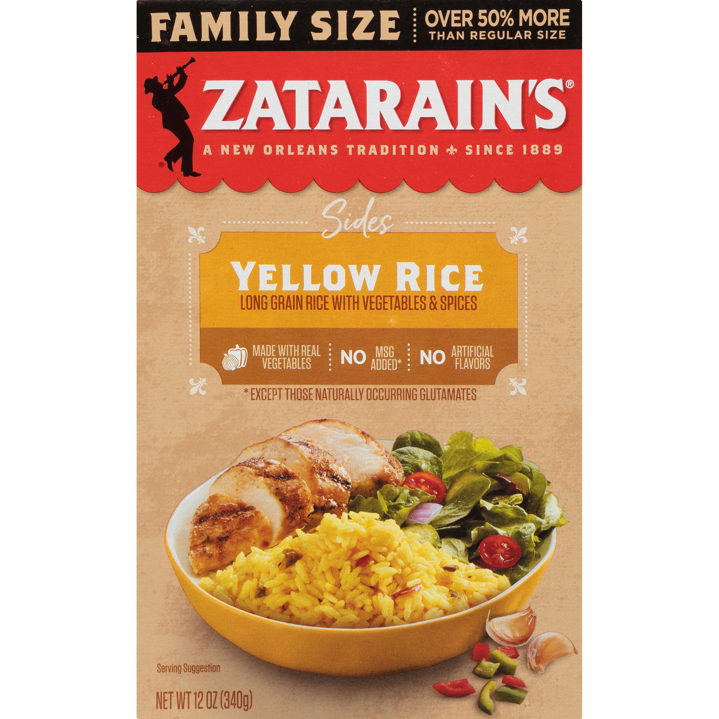 Zatarain's Yellow Rice Family Size Shop Rice & grains at HEB