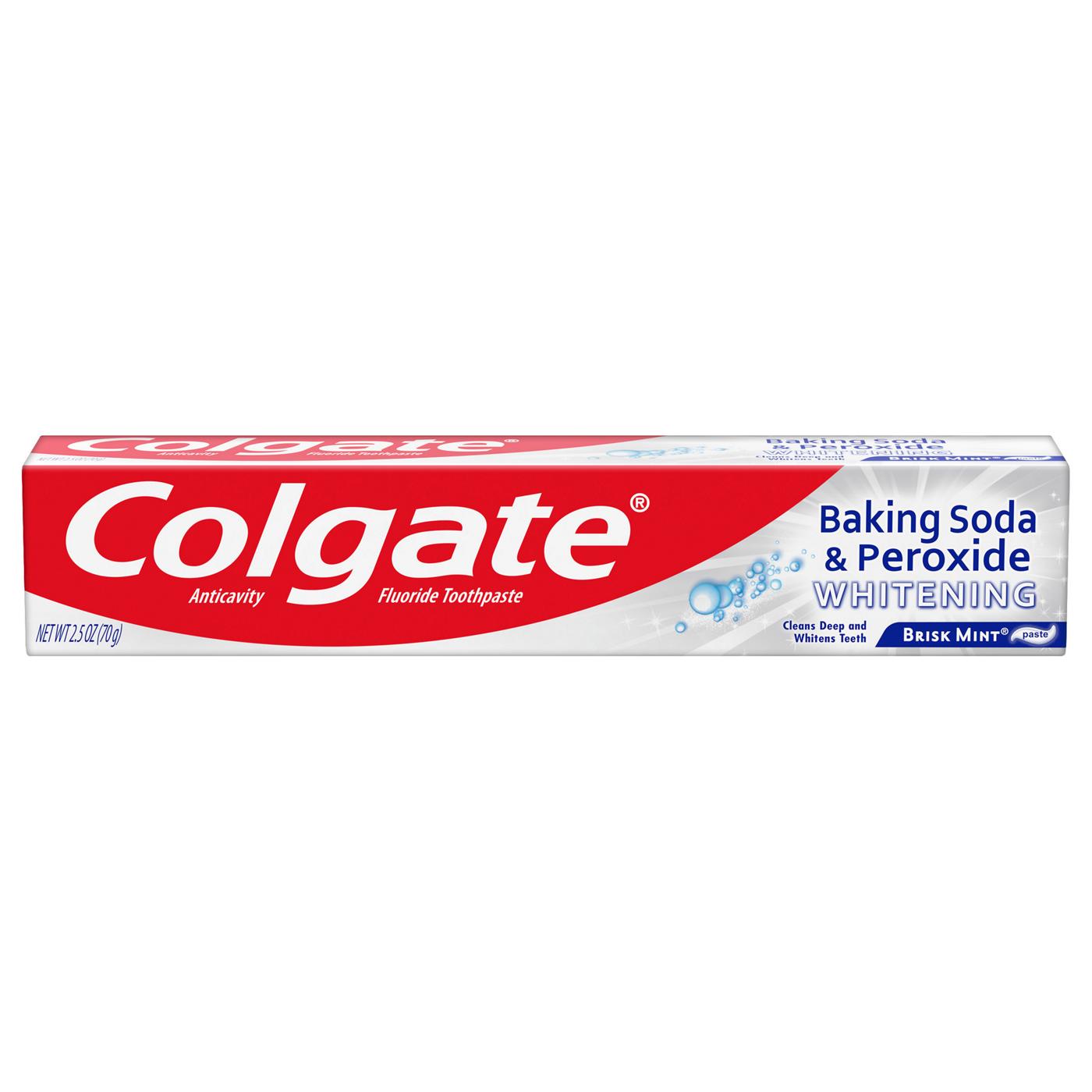 Colgate Baking Soda And Peroxide Whitening Flouride Toothpaste, Brisk Mint; image 1 of 2