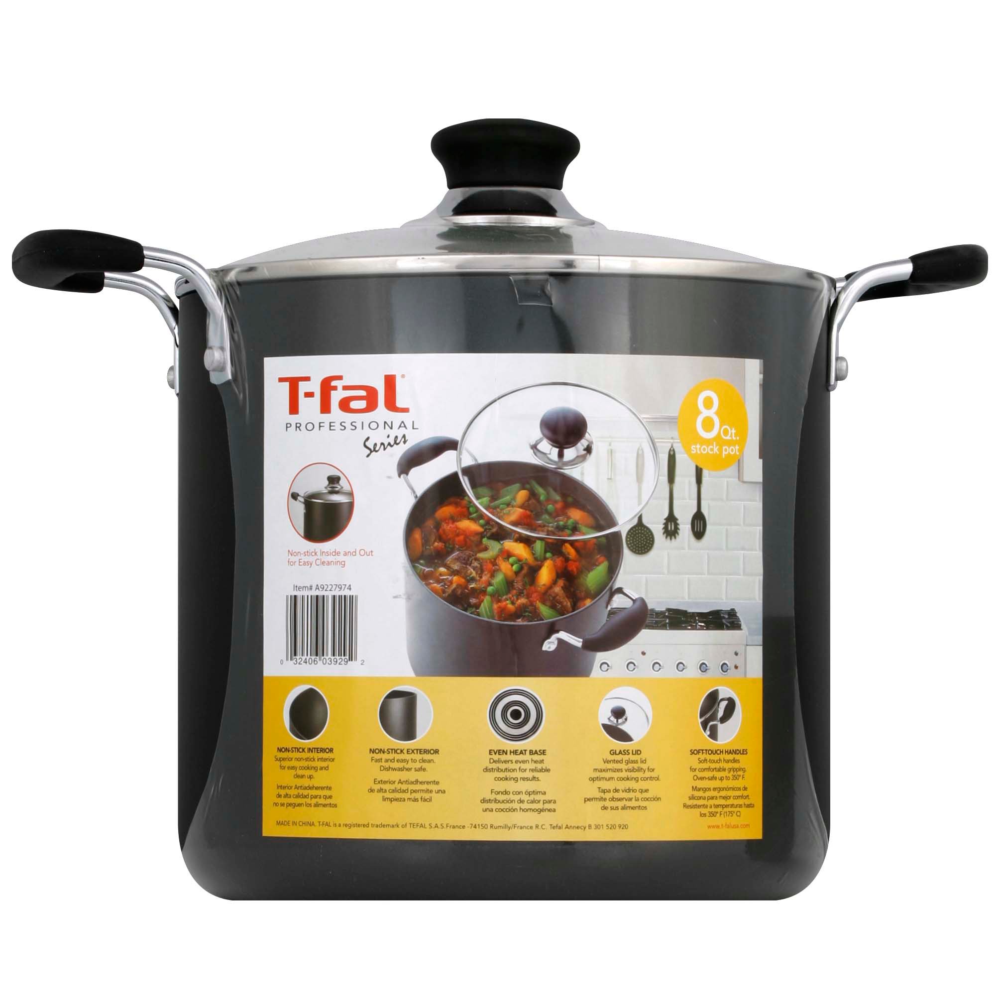 Tfal Professional Series NonStick Stock Pot, Black Shop Cookware at HEB