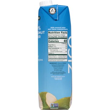 ZICO No Added Sugar 100% Coconut Water, 1 L
