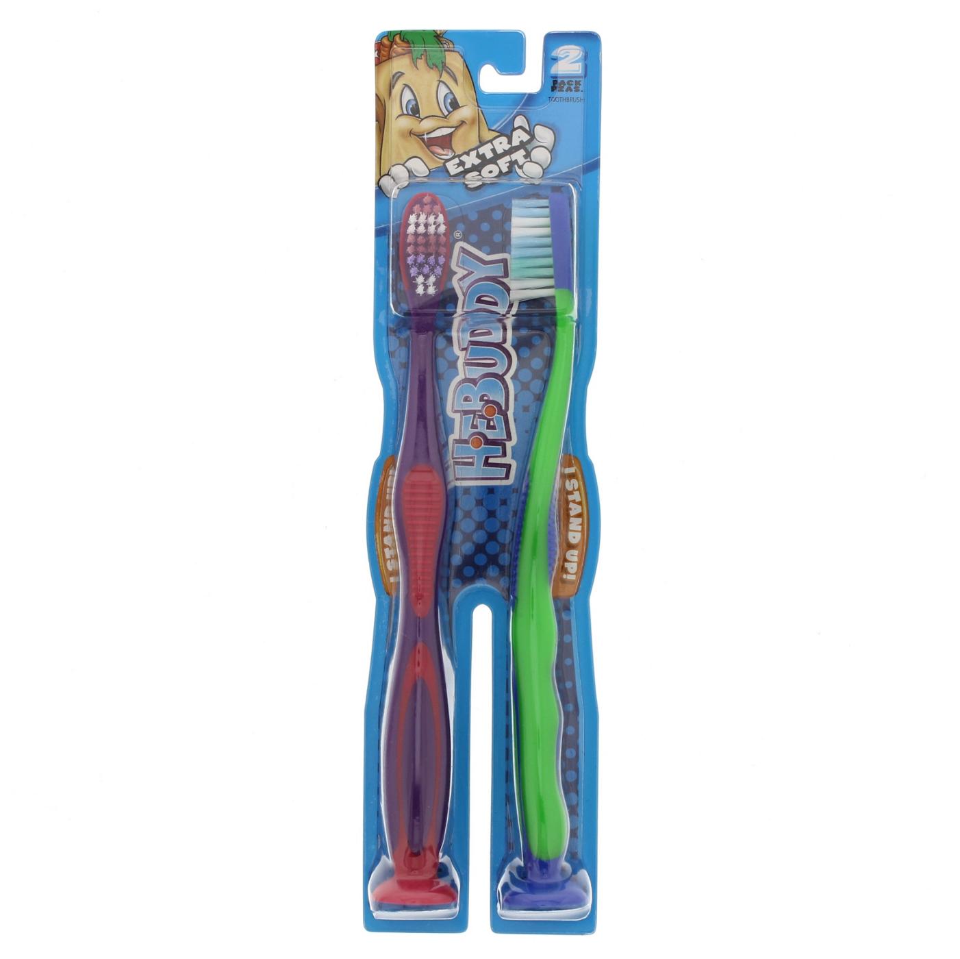 H-E-Buddy Kids Extra Soft Stand Up Toothbrushes - Colors May Vary; image 1 of 4