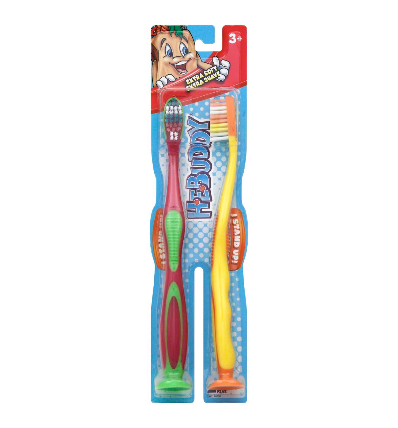 H-E-Buddy Kids Extra Soft Stand Up Toothbrushes - Colors May Vary; image 1 of 4