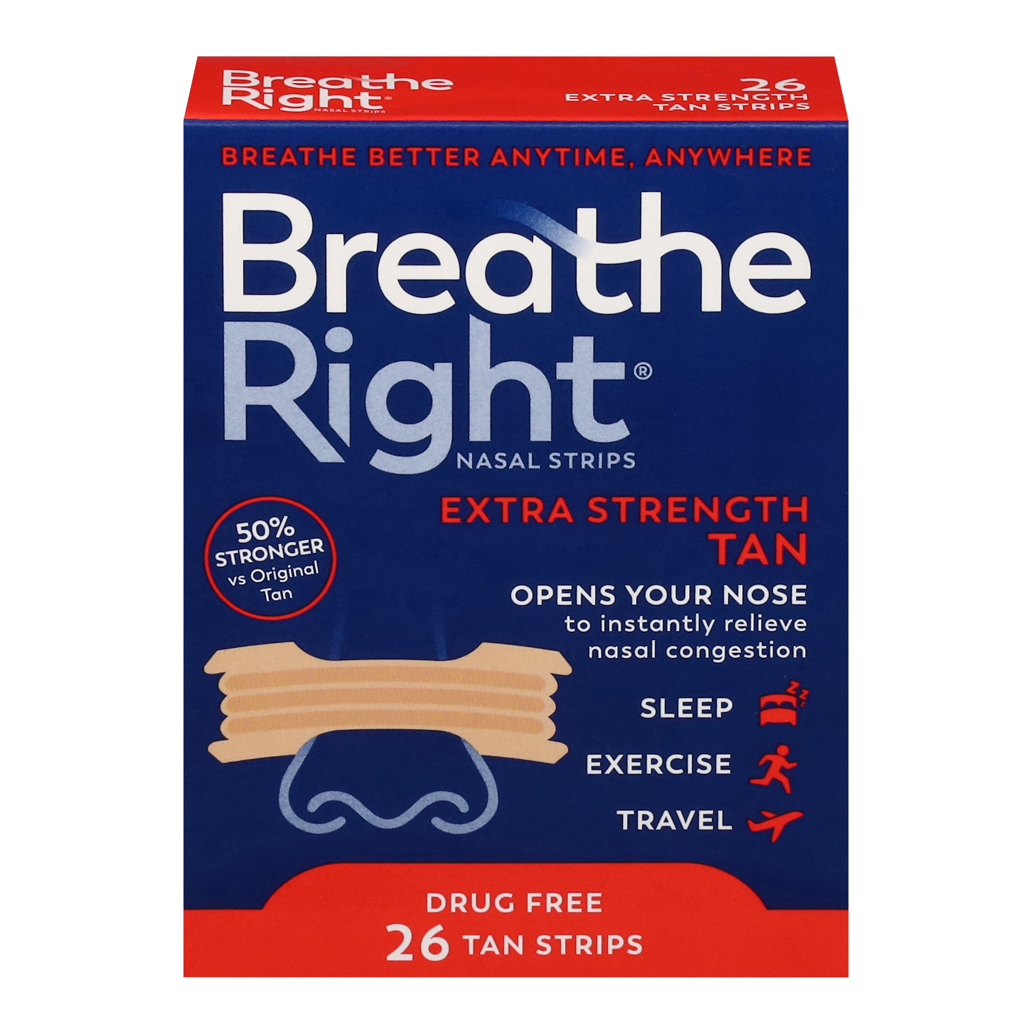 Breathe Right Nasal Strips Extra Shop Medicines & Treatments at HEB