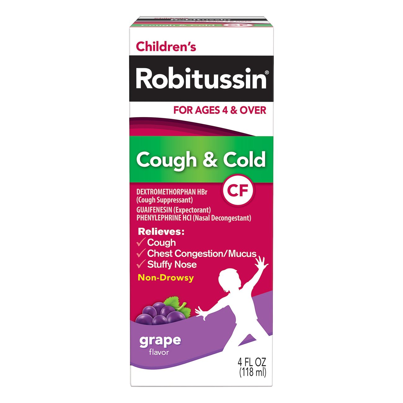 Robitussin Children's Grape Cough & Cold CF Relief Liquid