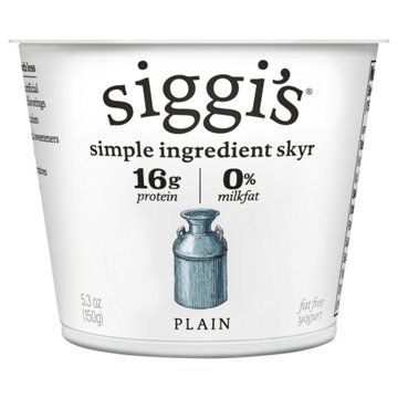 Siggi's 0% Non-Fat Strained Skyr Plain Yogurt