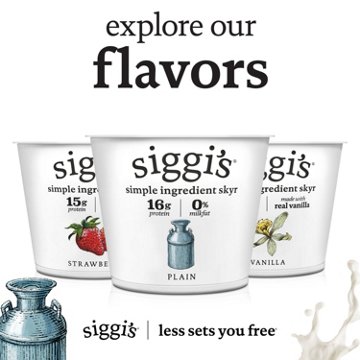 Siggi's 0% Non-Fat Strained Skyr Plain Yogurt