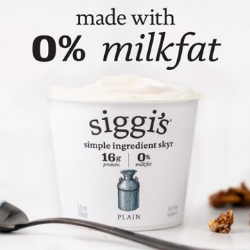 Siggi's 0% Non-Fat Strained Skyr Plain Yogurt
